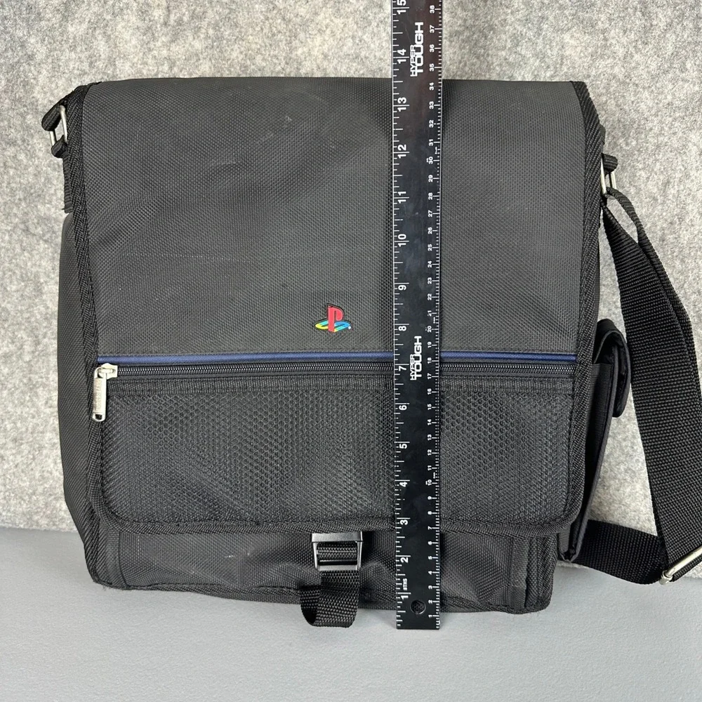 VTG Sony PlayStation PS1 Console Carrying Bag Messenger Black Crossbody Gamer